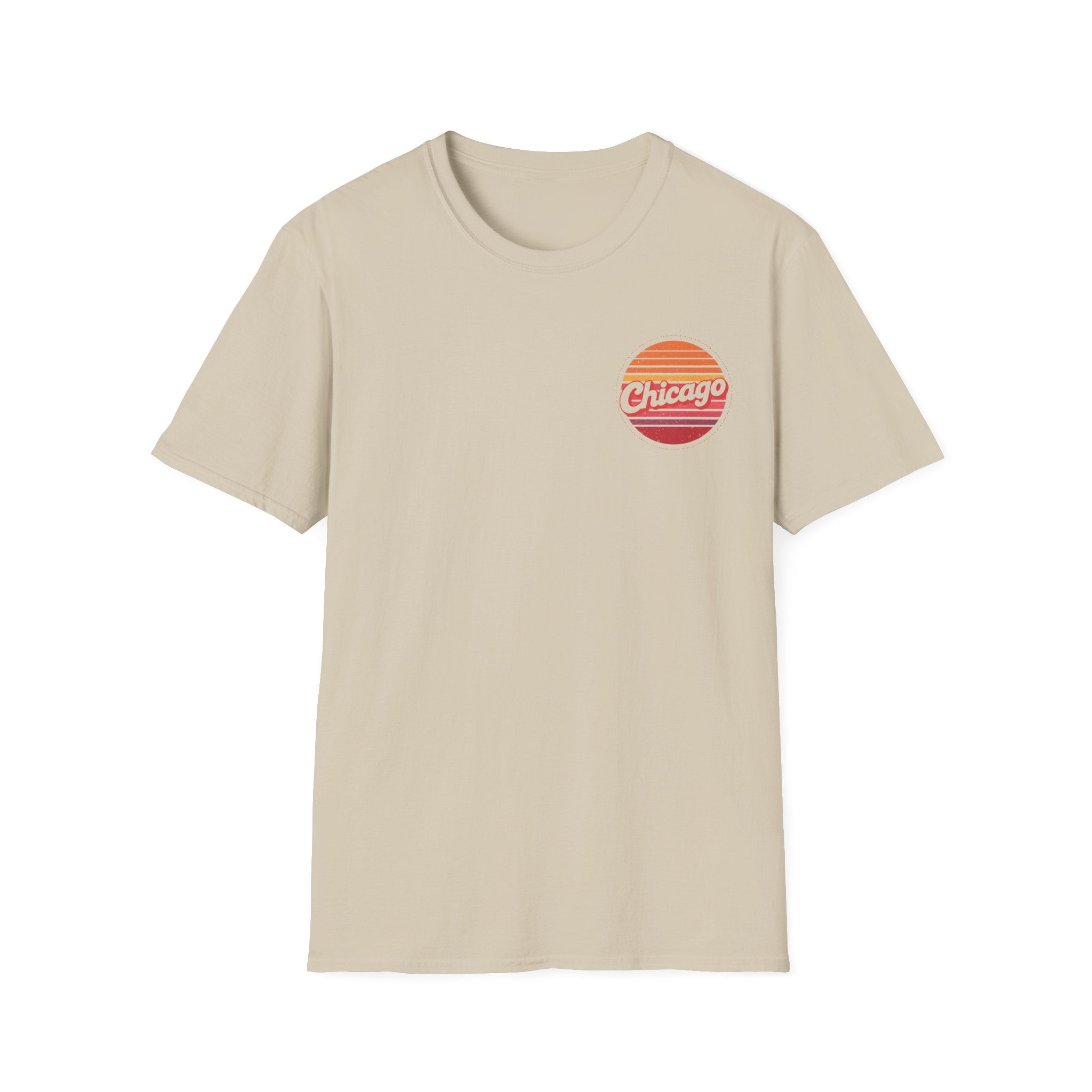 Chicago Retro Sunset T-Shirt | Vintage City Logo Tee