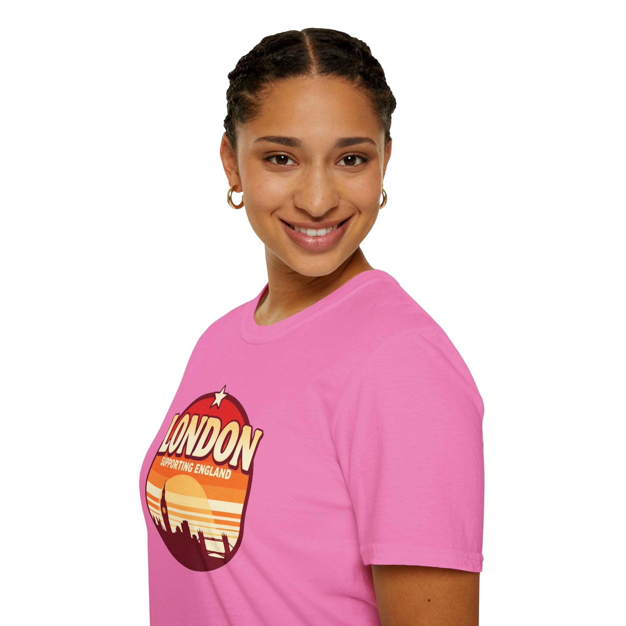 London Skyline T‑Shirt — Supporting England Retro Sunset Graphic