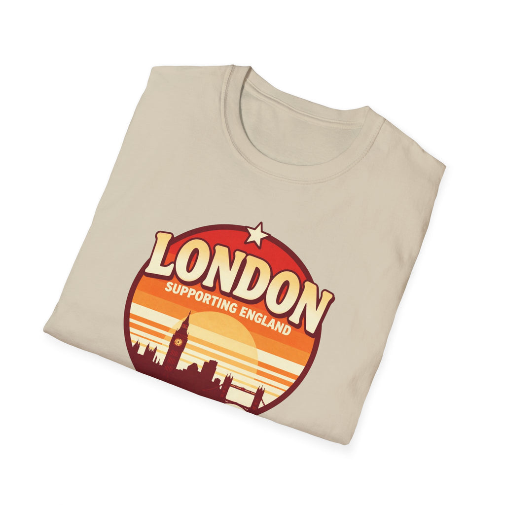 London Skyline T‑Shirt — Supporting England Retro Sunset Graphic