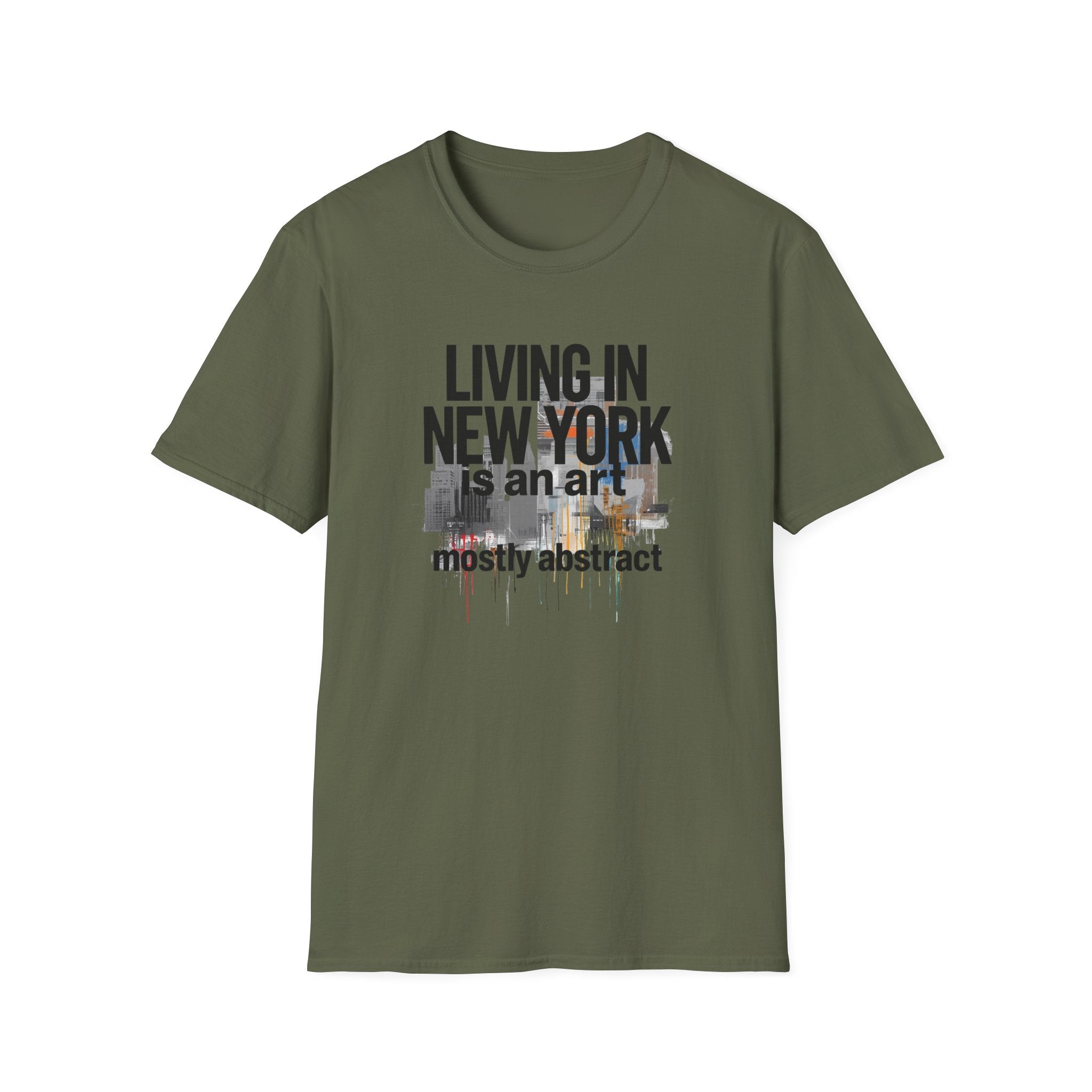 Living in New York T‑Shirt – 'Living in New York is an art, mostly abstract' Urban City Tee