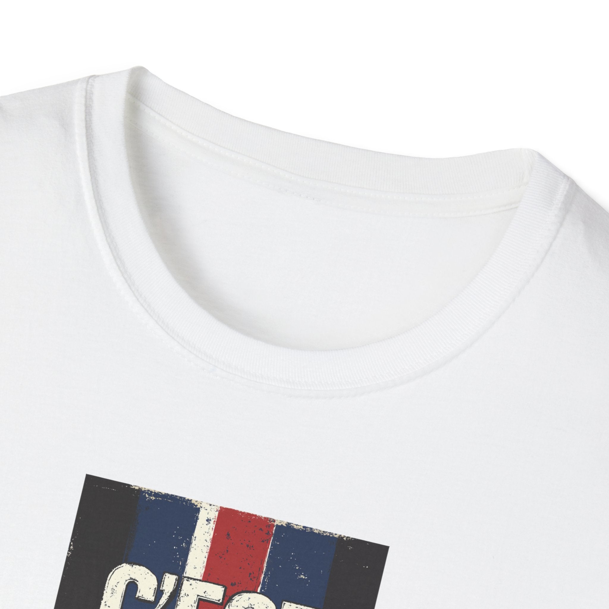 C'est Bon French Flag Stripe T-Shirt | Retro French Phrase Tee