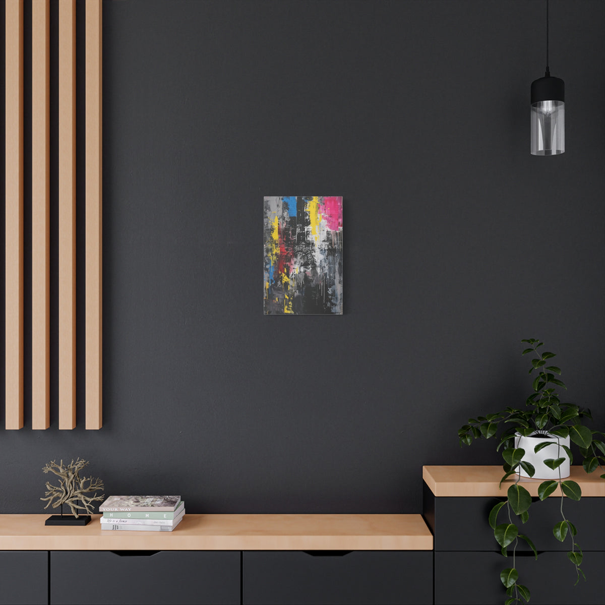 Abstract Urban Graffiti Canvas inspired by Berlin history