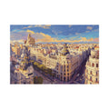 Madrid Cityscape Canvas Print — Sunny Gran Vía Wall Art