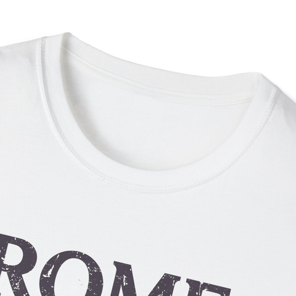 Rome Vintage Stripes T-Shirt — "When in Rome" Travel Tee
