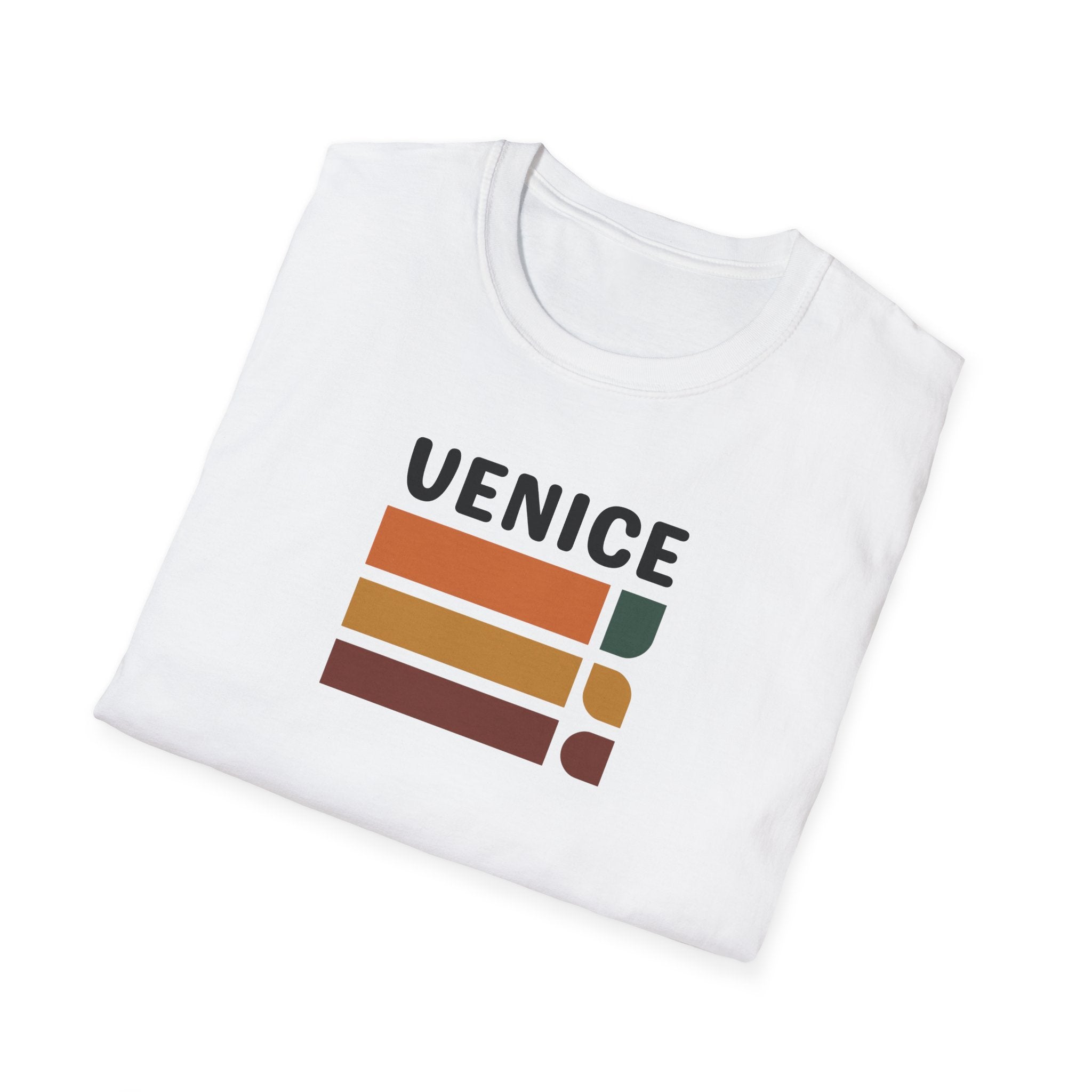 Venice Retro Stripes T-Shirt | Vintage Color Block Tee
