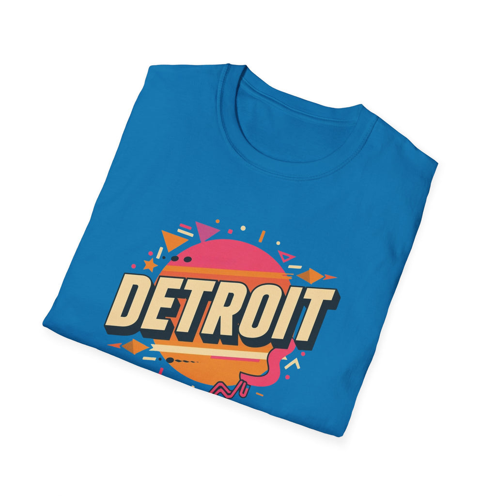 Detroit Retro Sunset T-Shirt — Vintage City Typography Tee