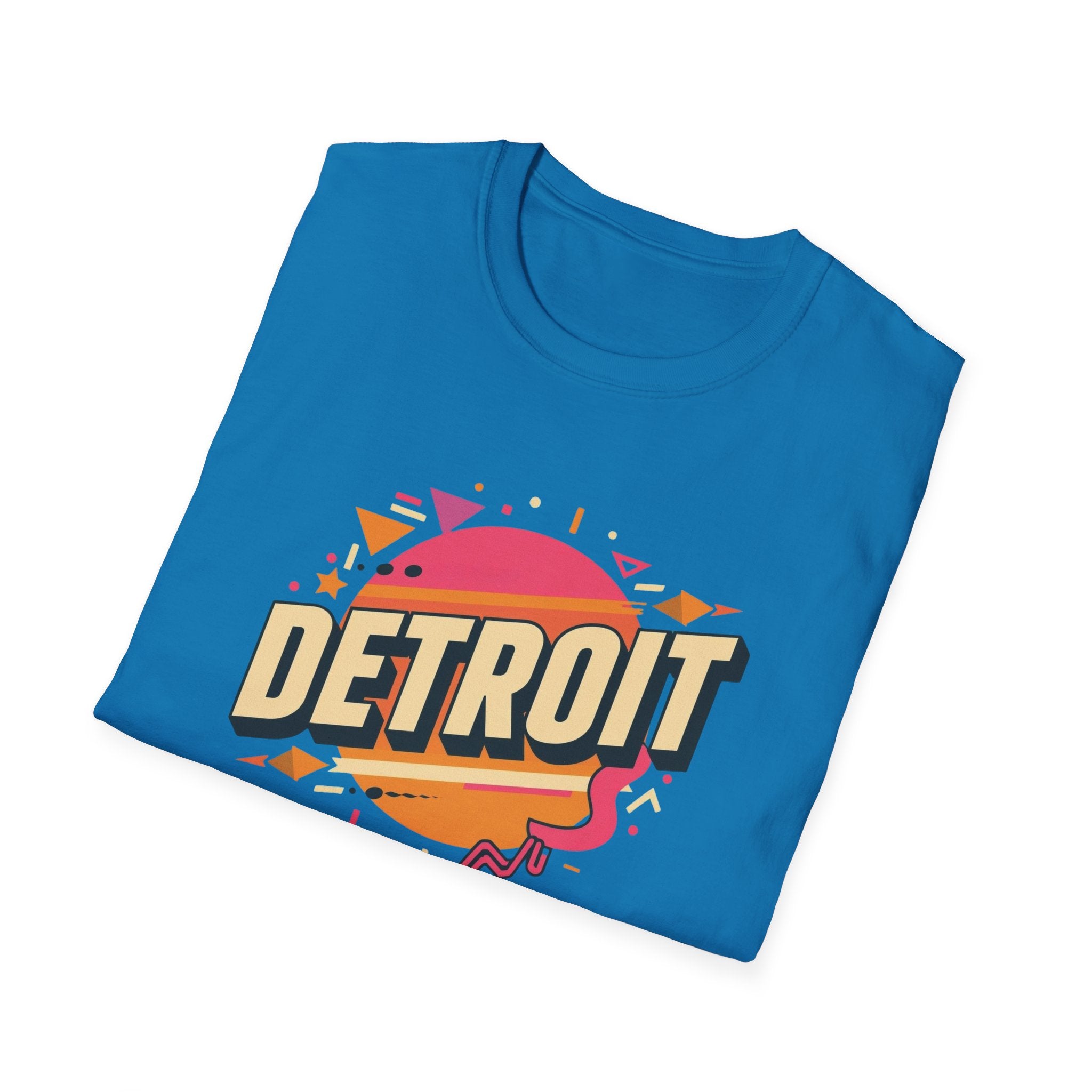 Detroit Retro Sunset T-Shirt — Vintage City Typography Tee