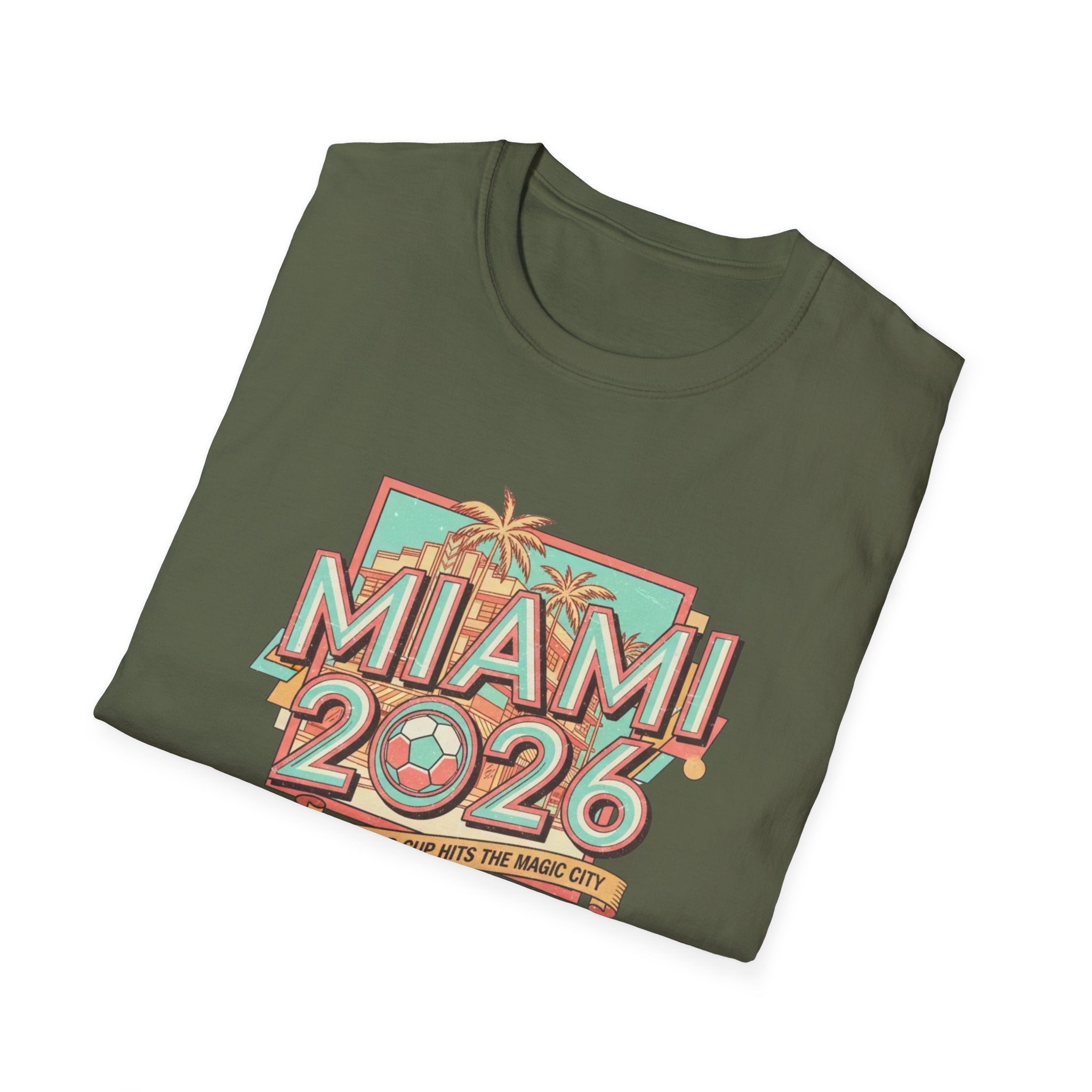 Miami 2026 Retro Palm Beach T-Shirt