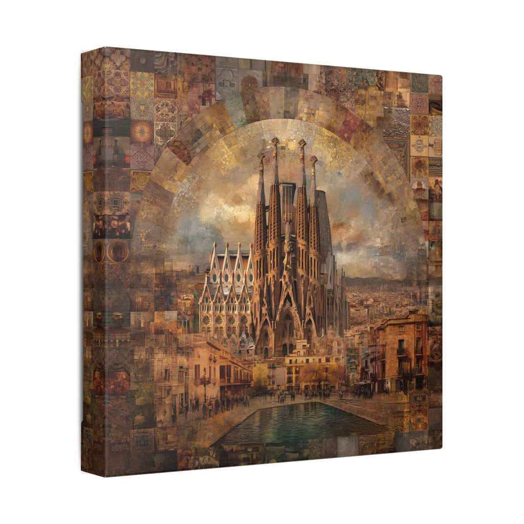 Sagrada Família Mosaic Stretched Canvas Wall Art