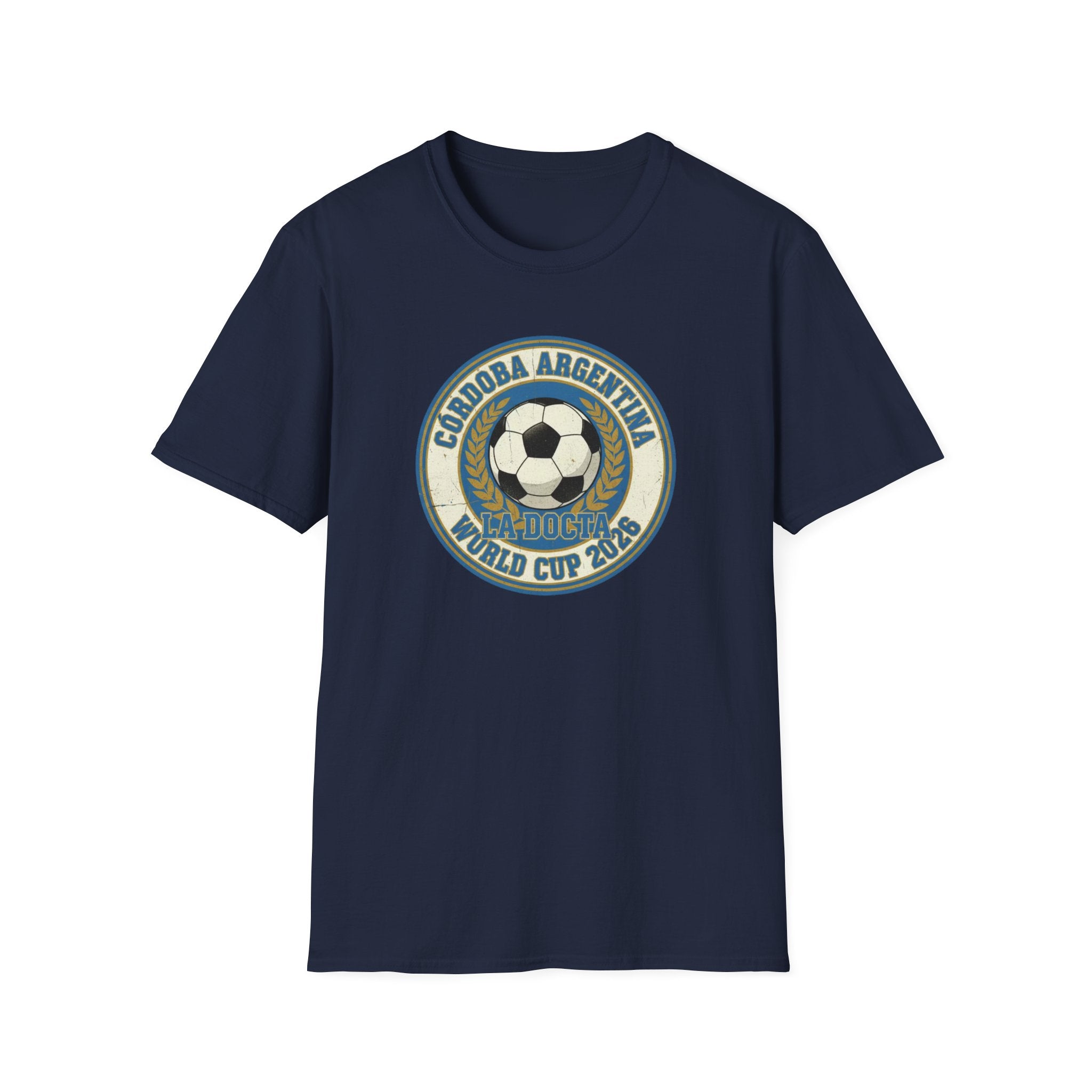 Argentina World Cup 2026 Soccer T-Shirt — Córdoba Retro Football Crest