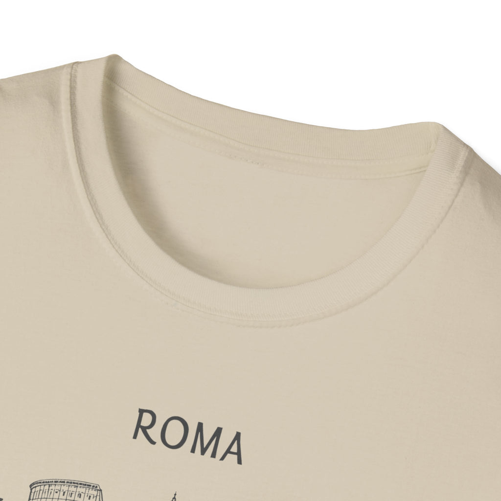 Rome skyline sketch T-Shirt | Ponte Sant'Angelo illustration, travel souvenir