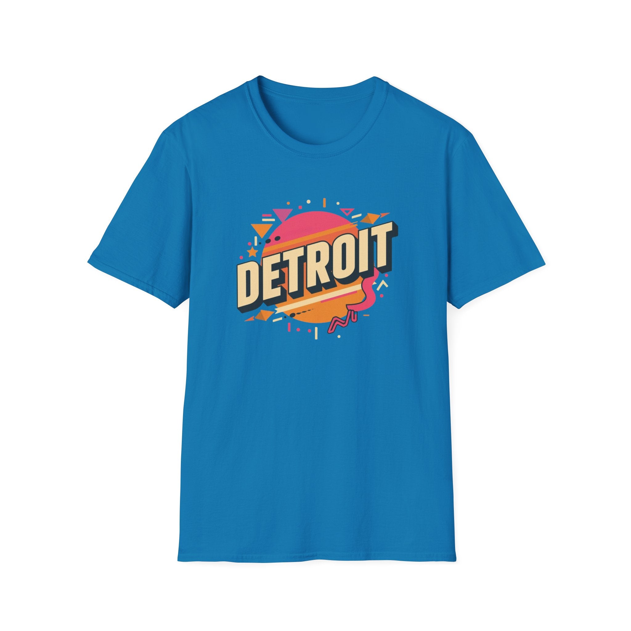 Detroit Retro Sunset T-Shirt — Vintage City Typography Tee