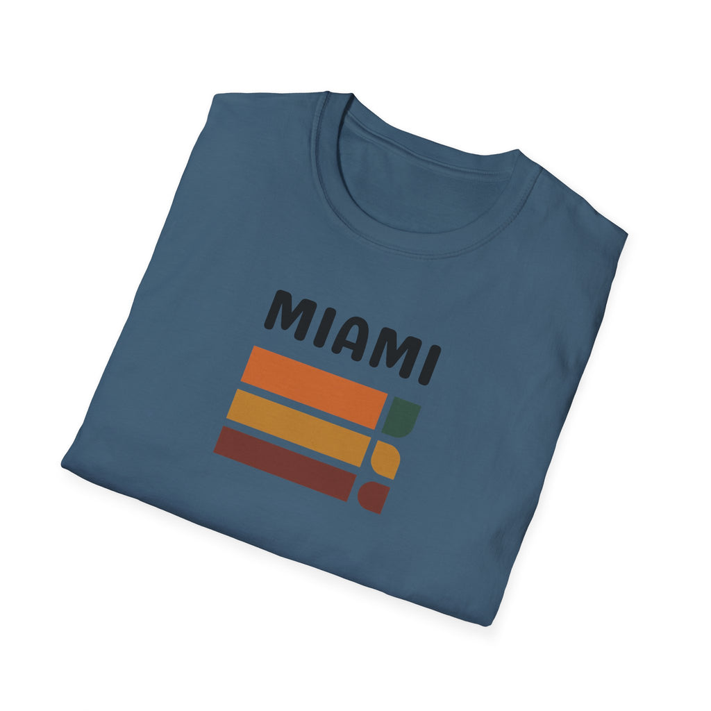 Miami Retro Stripes T-Shirt | Vintage Sunset Bars Tee
