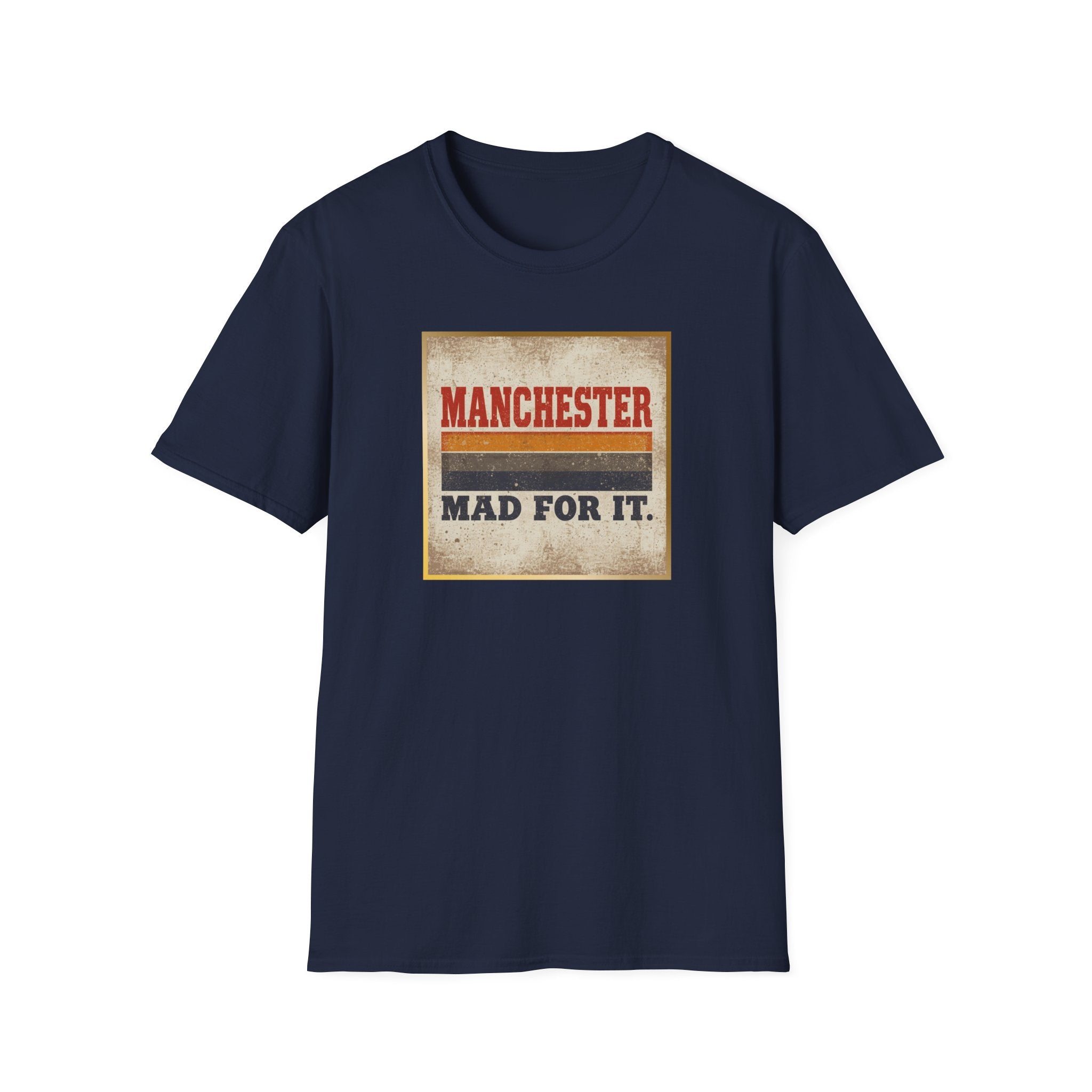 Manchester Mad For It T-Shirt — Vintage Football / City Pride Tee