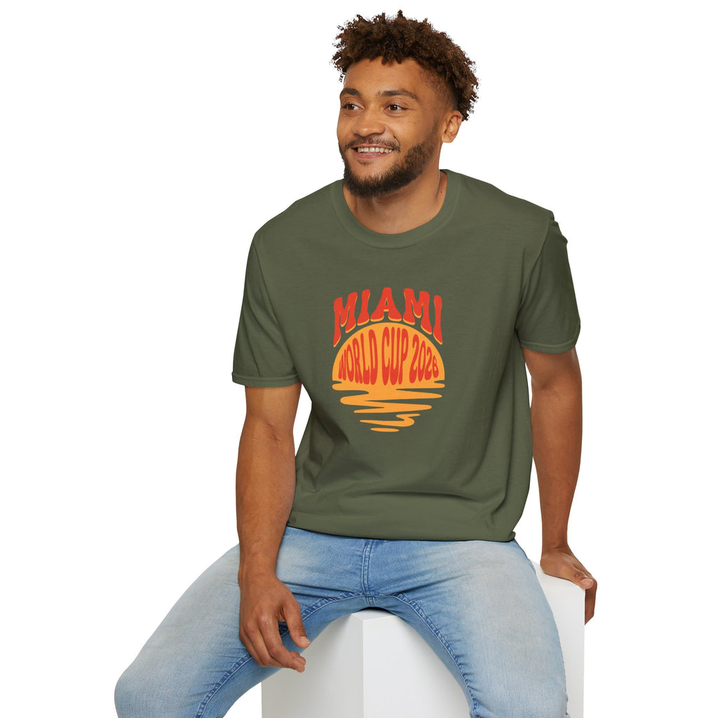 Miami World Cup 2026 T-Shirt – Retro Sunset Soccer Tee