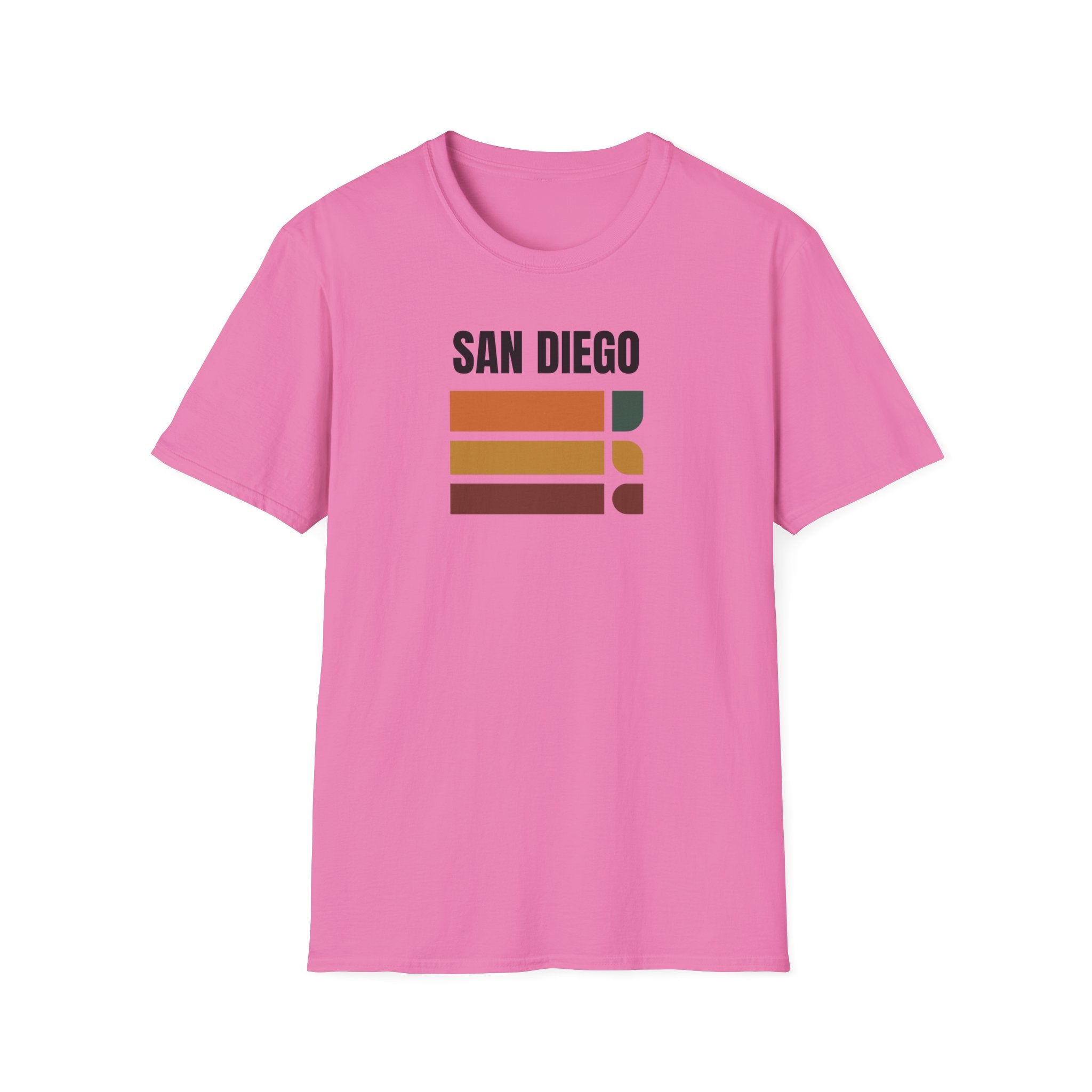 San Diego Retro Stripes T-Shirt | Vintage Sunset City Design
