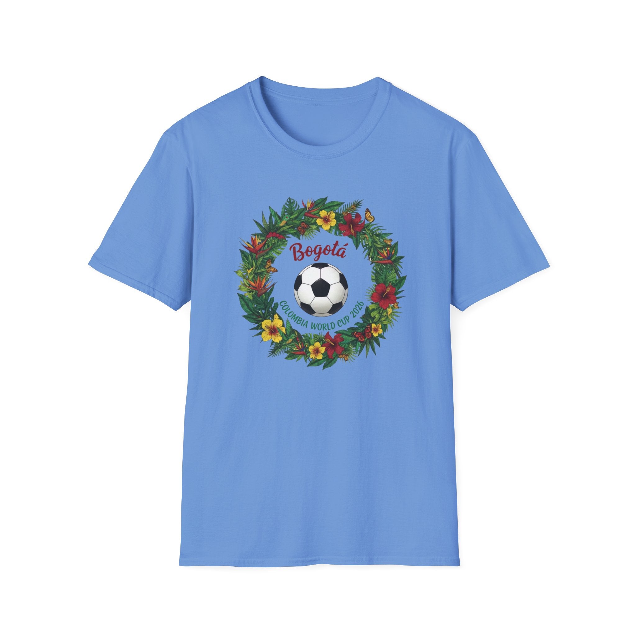 Bogotá Soccer Wreath T-Shirt — World Cup Football Holiday Tee