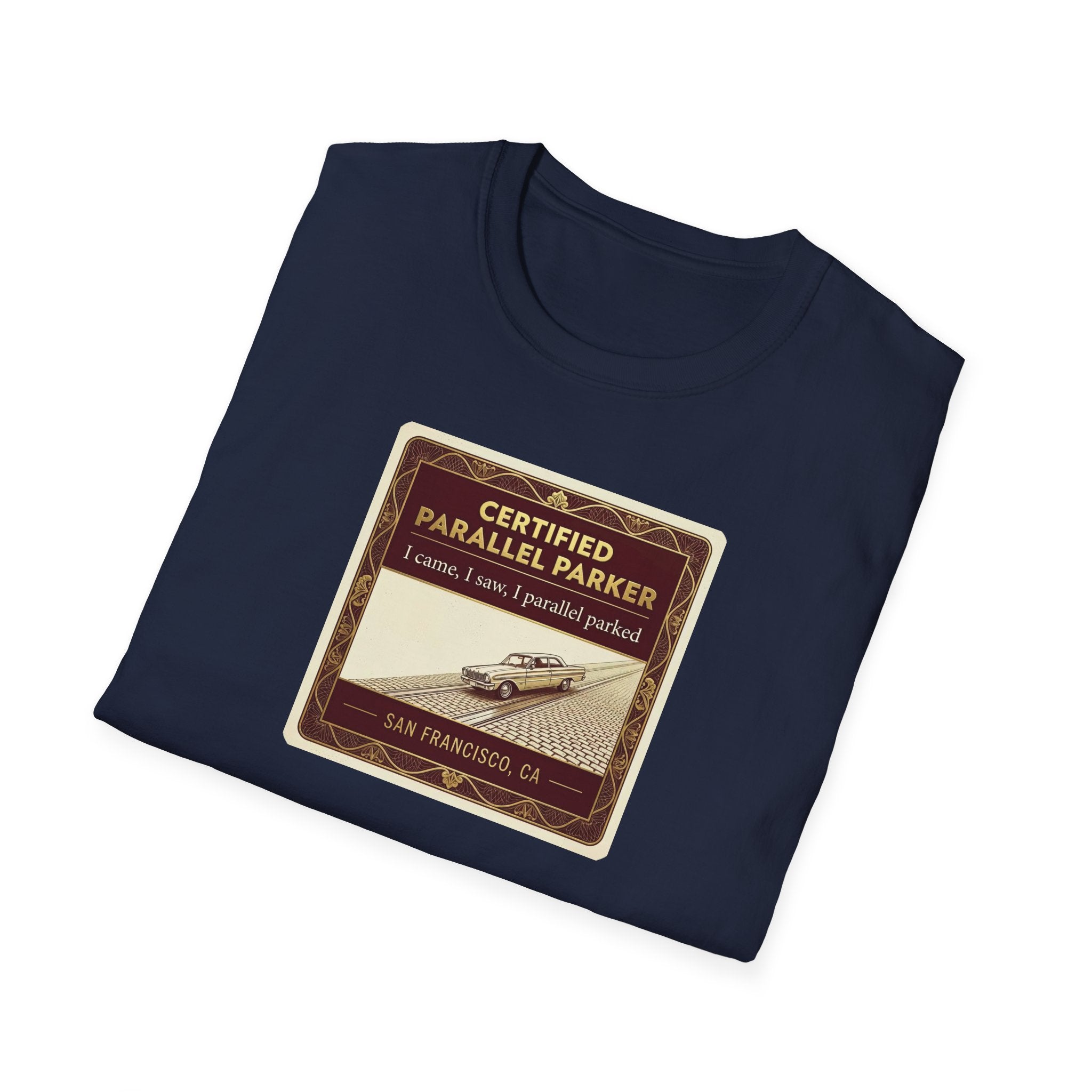 Vintage Airplane T-Shirt — "Certified Parallel Parker" Retro Pilot Tee