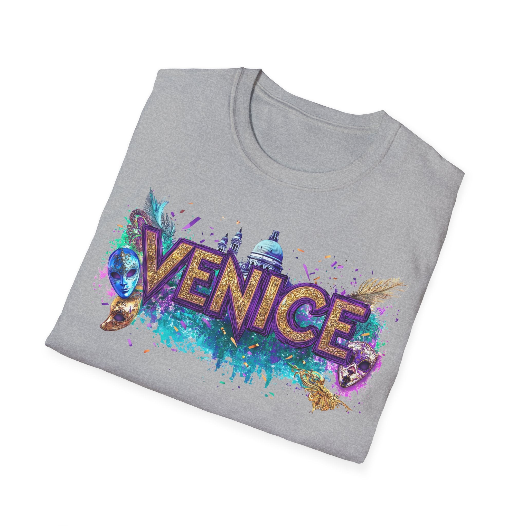 Venice Watercolor Splash T-Shirt | Venice Italy Travel Souvenir