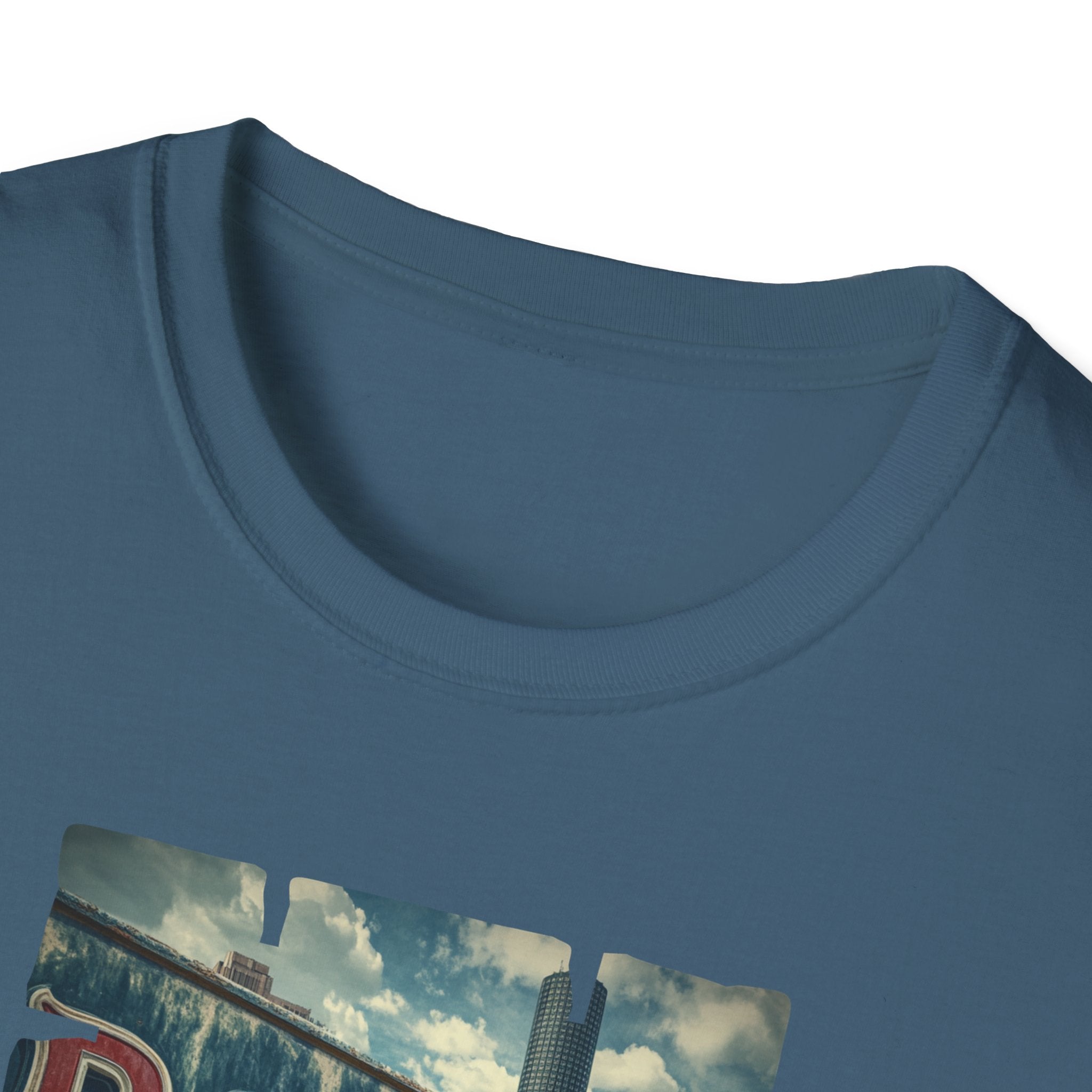 Boston Neon Sign T-Shirt | Cityscape Vintage Photo Tee