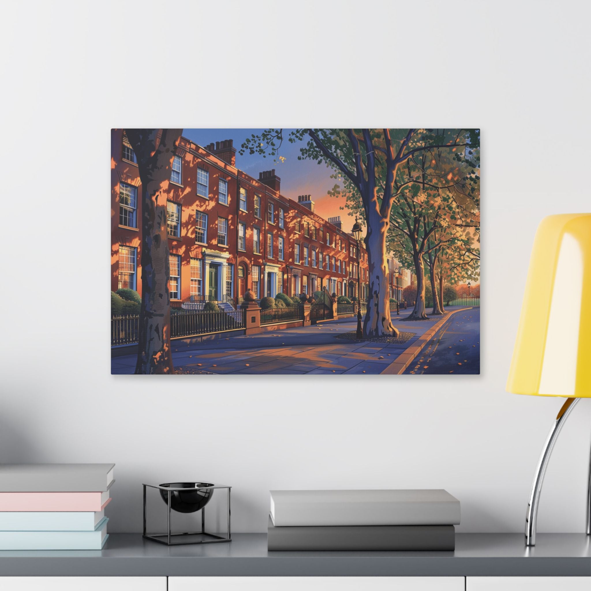 Dublin Merrion Square - Georgian Townhouses — Urban Street Sunset Wall Art