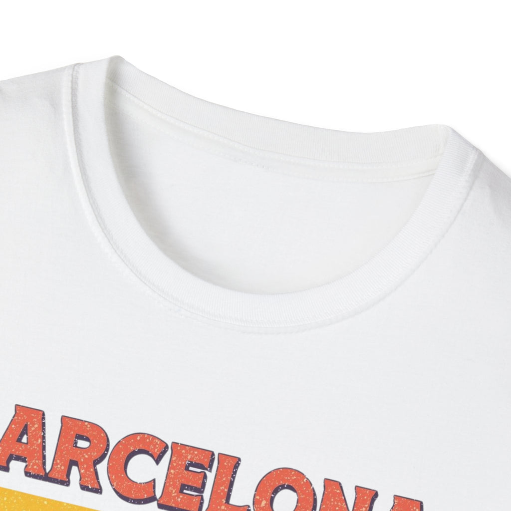 Barcelona "Més que Awesome" Retro Stripe T-Shirt