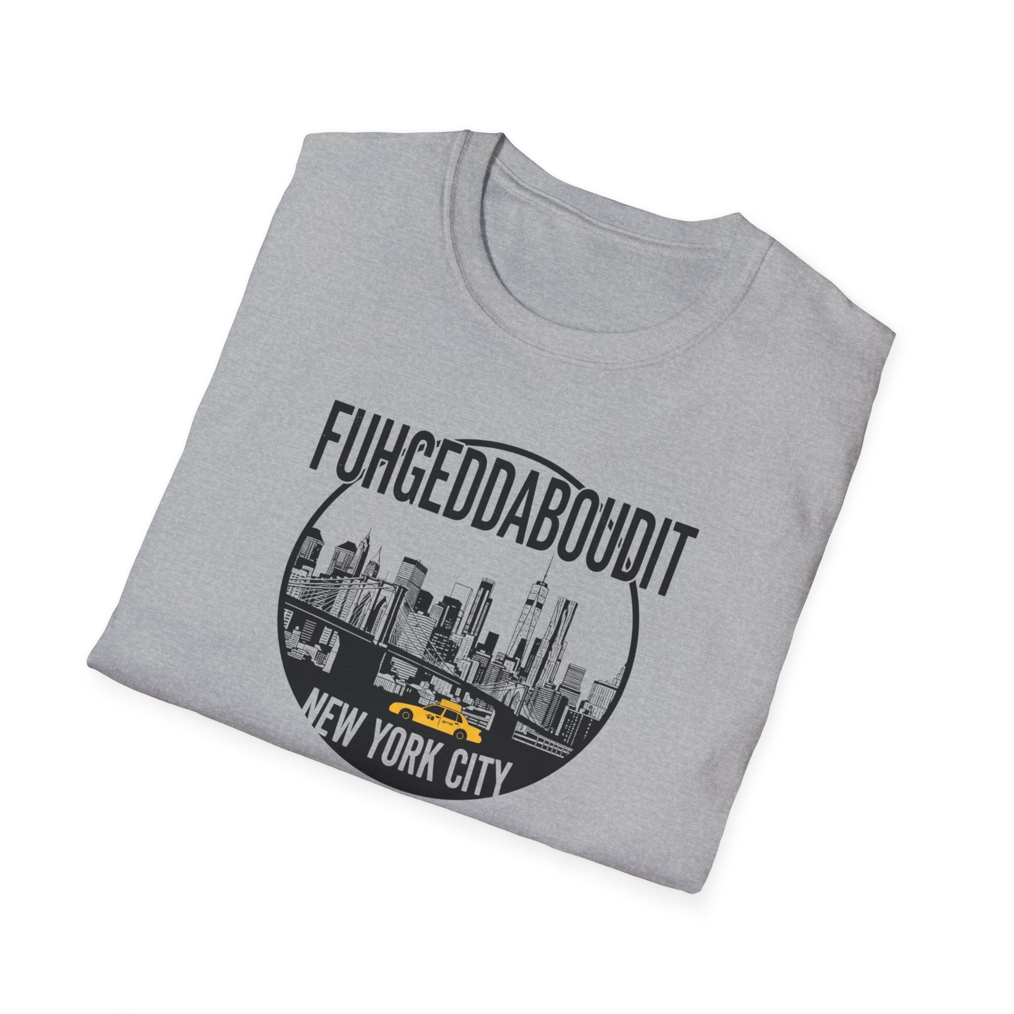 Fuhgeddaboudit New York City skyline T-Shirt | NYC skyline tee