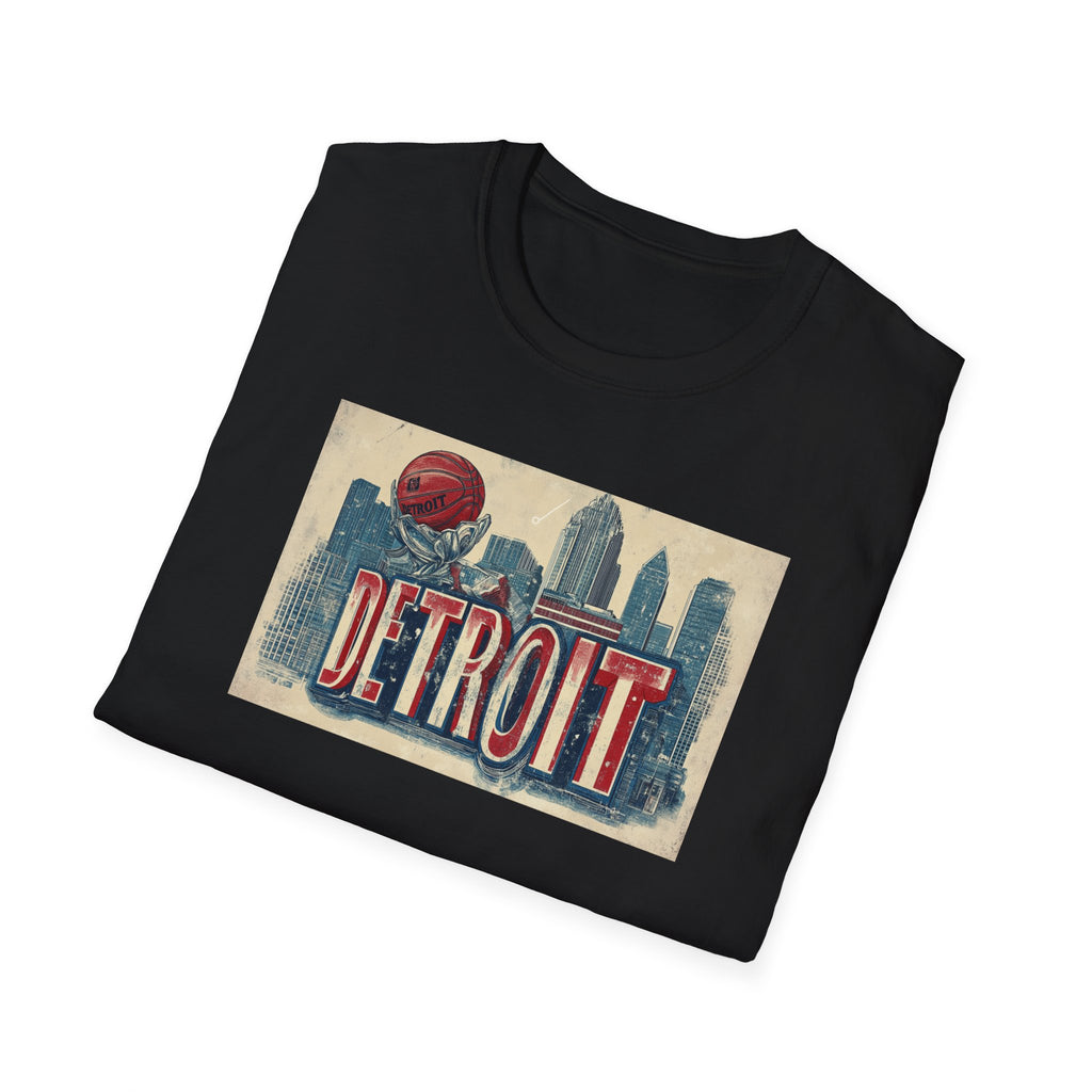 Detroit skyline vintage postcard T-Shirt | Retro city skyline tee