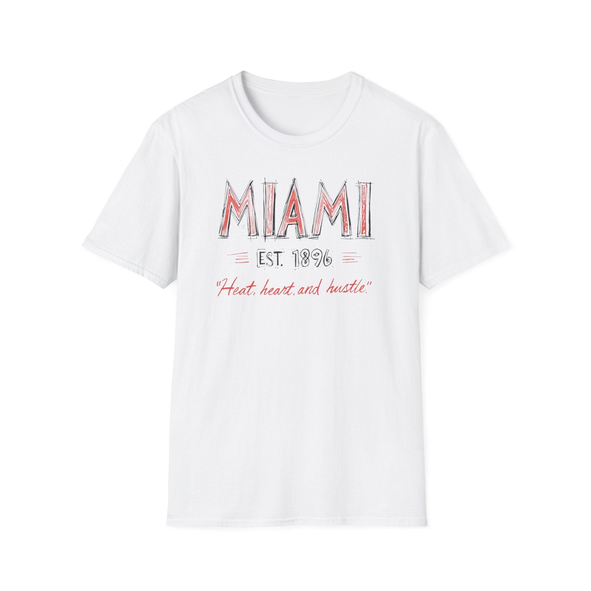 Miami Est. 1896 T-Shirt — "Heat, Heart and Huskie" Retro City Tee