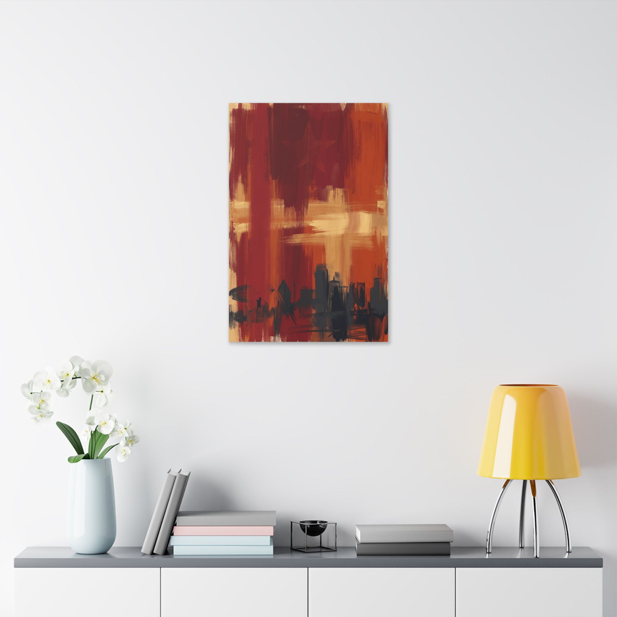 Abstract Sunset and colour field inspired by Dallas and Texas cultural identity