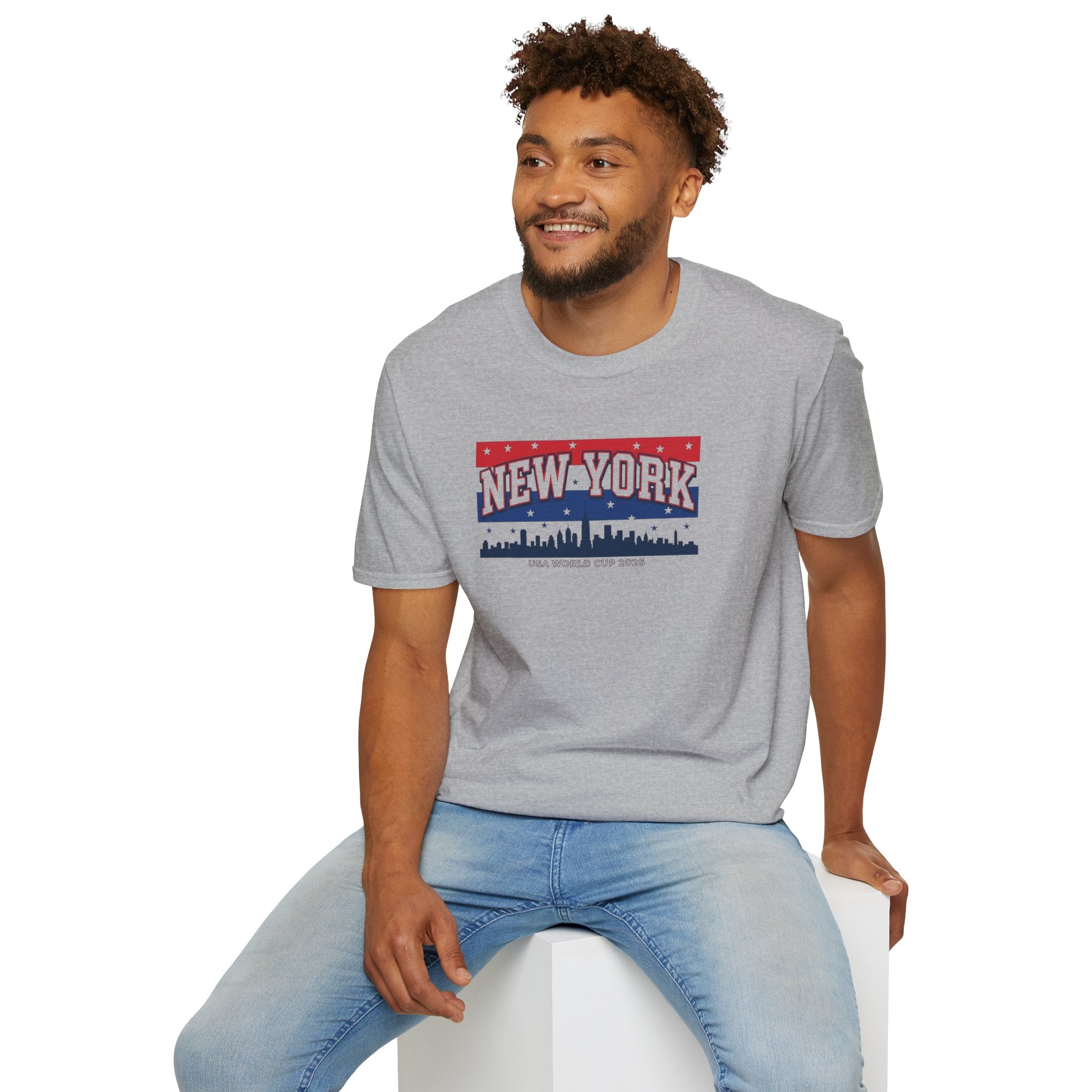 New York Skyline T-Shirt - Patriotic USA City Graphic Tee
