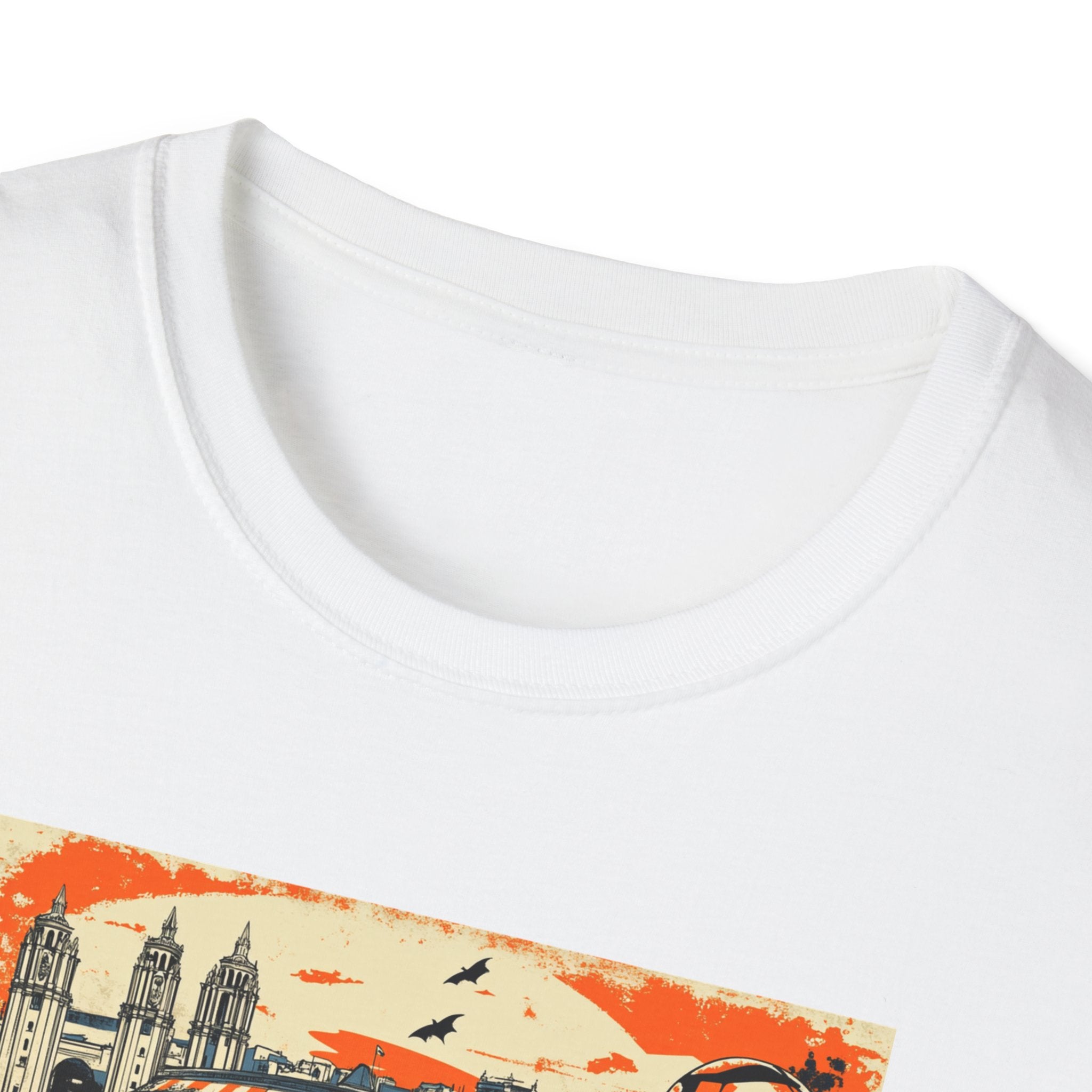 Valencia Vintage Soccer Graphic T-Shirt | City Skyline, Football Art