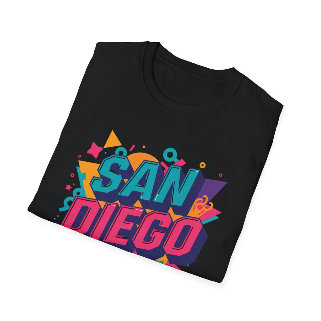 San Diego Retro Pop T-Shirt — Colorful City Graphic Tee