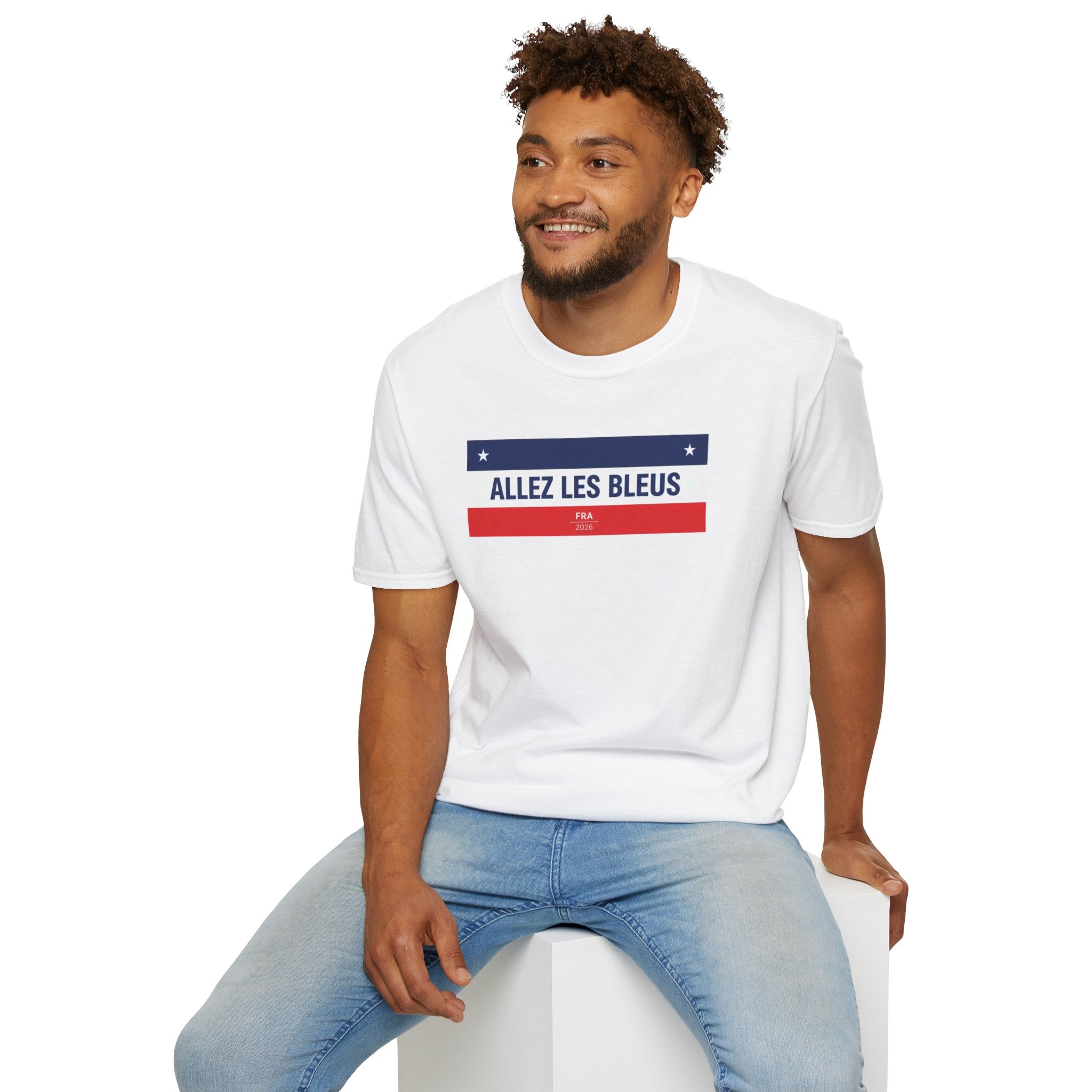T-Shirt — Allez Les Bleus French Flag Soccer Supporter Tee
