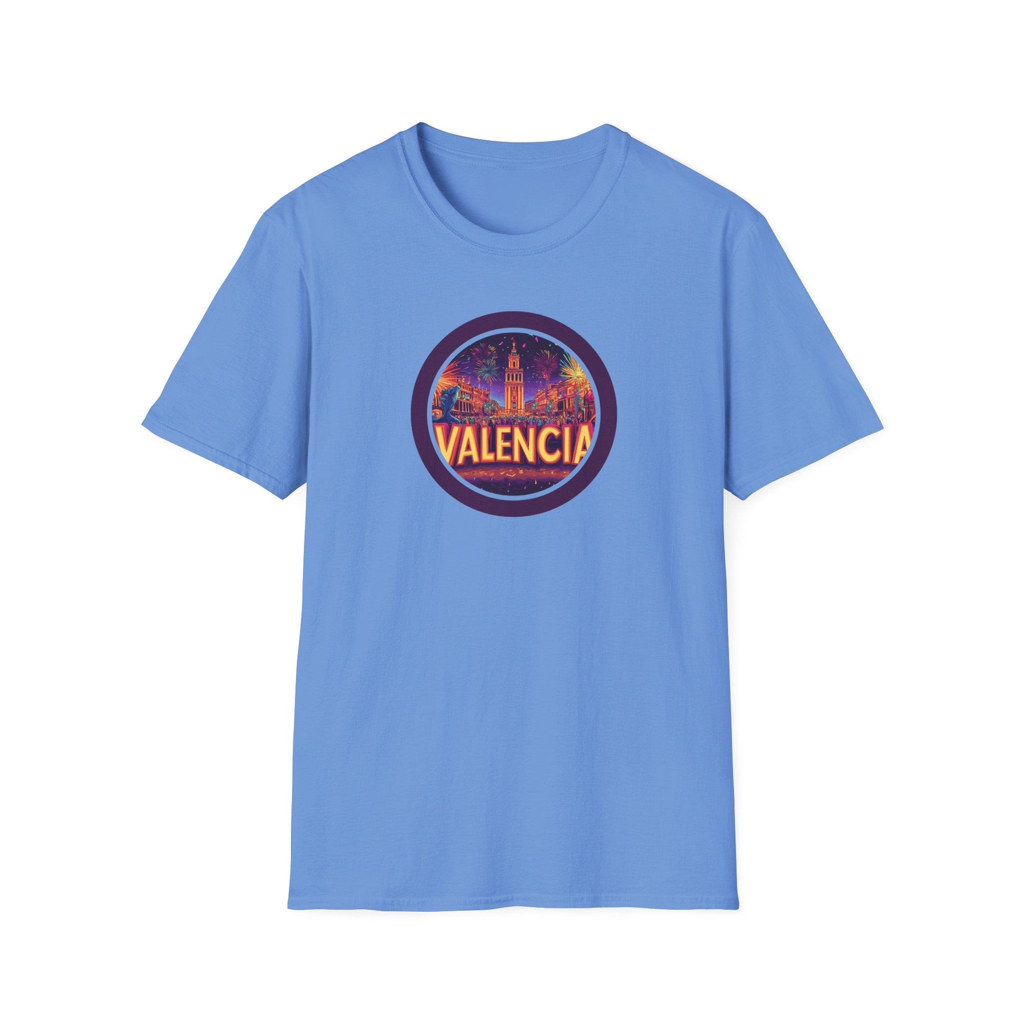 Valencia skyline circle logo T-Shirt | Spain travel souvenir