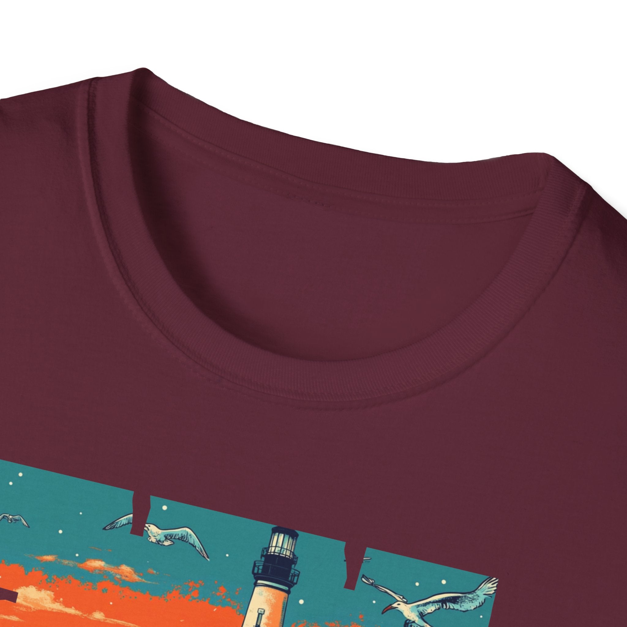 San Sebastian Lighthouse Vintage Poster T-Shirt | Coastal Travel Tee