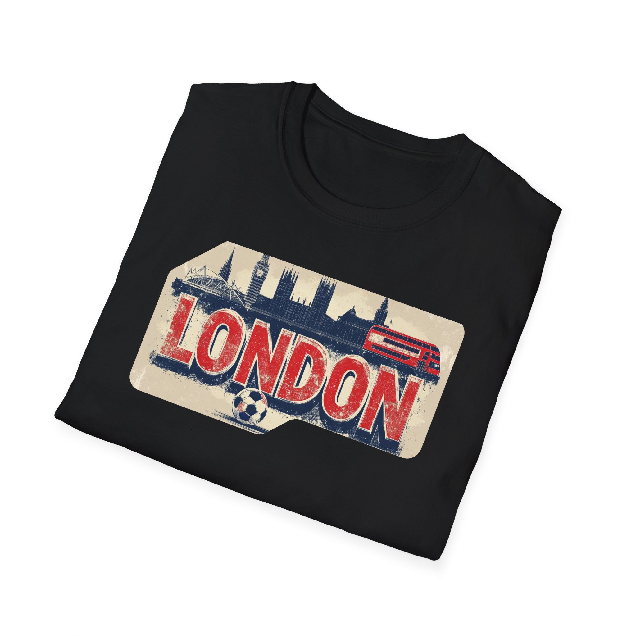 London Vintage Sign T-Shirt | Skyline, Union Jack Bus