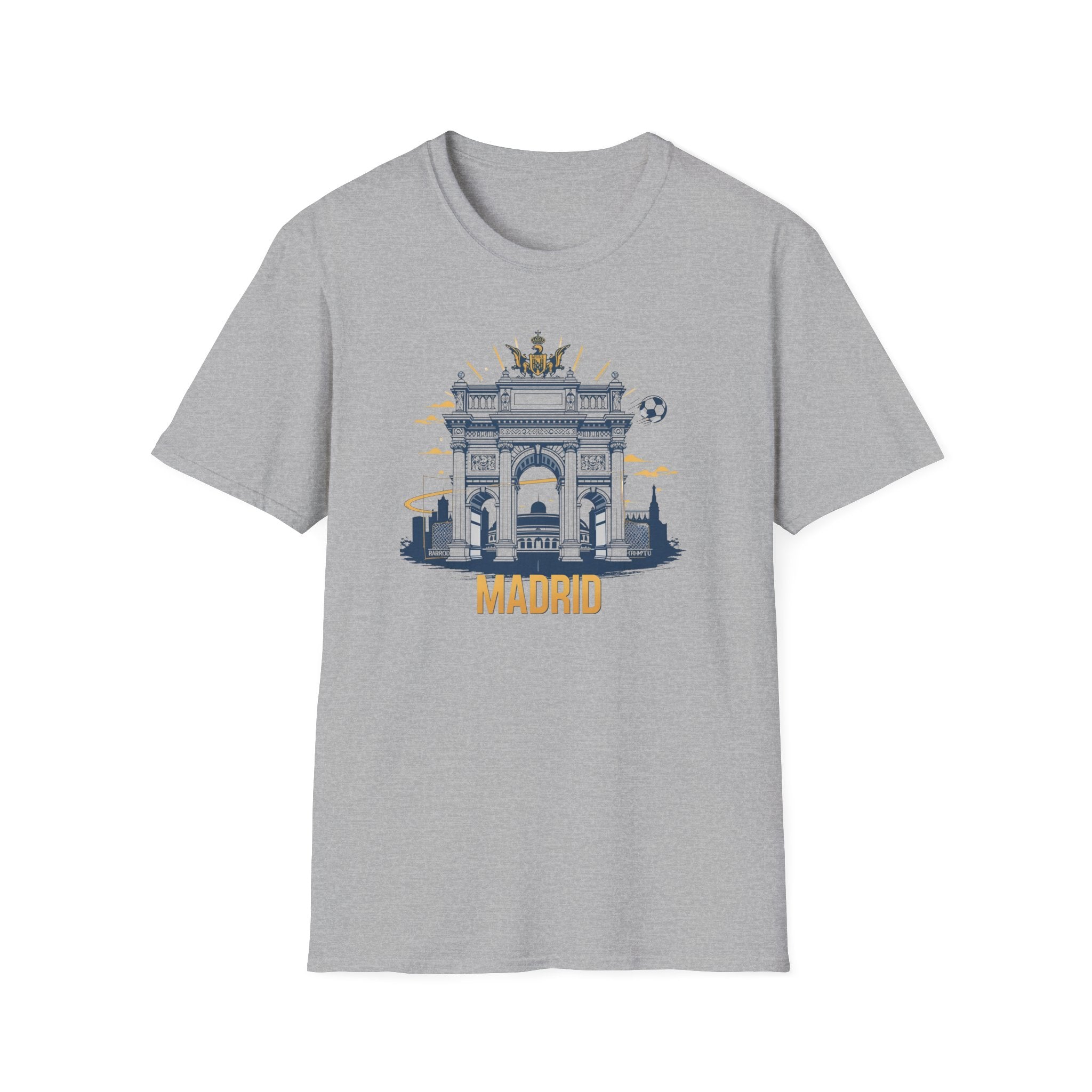 Madrid Arch Illustration T-Shirt | Puerta de Alcalá Landmark Tee