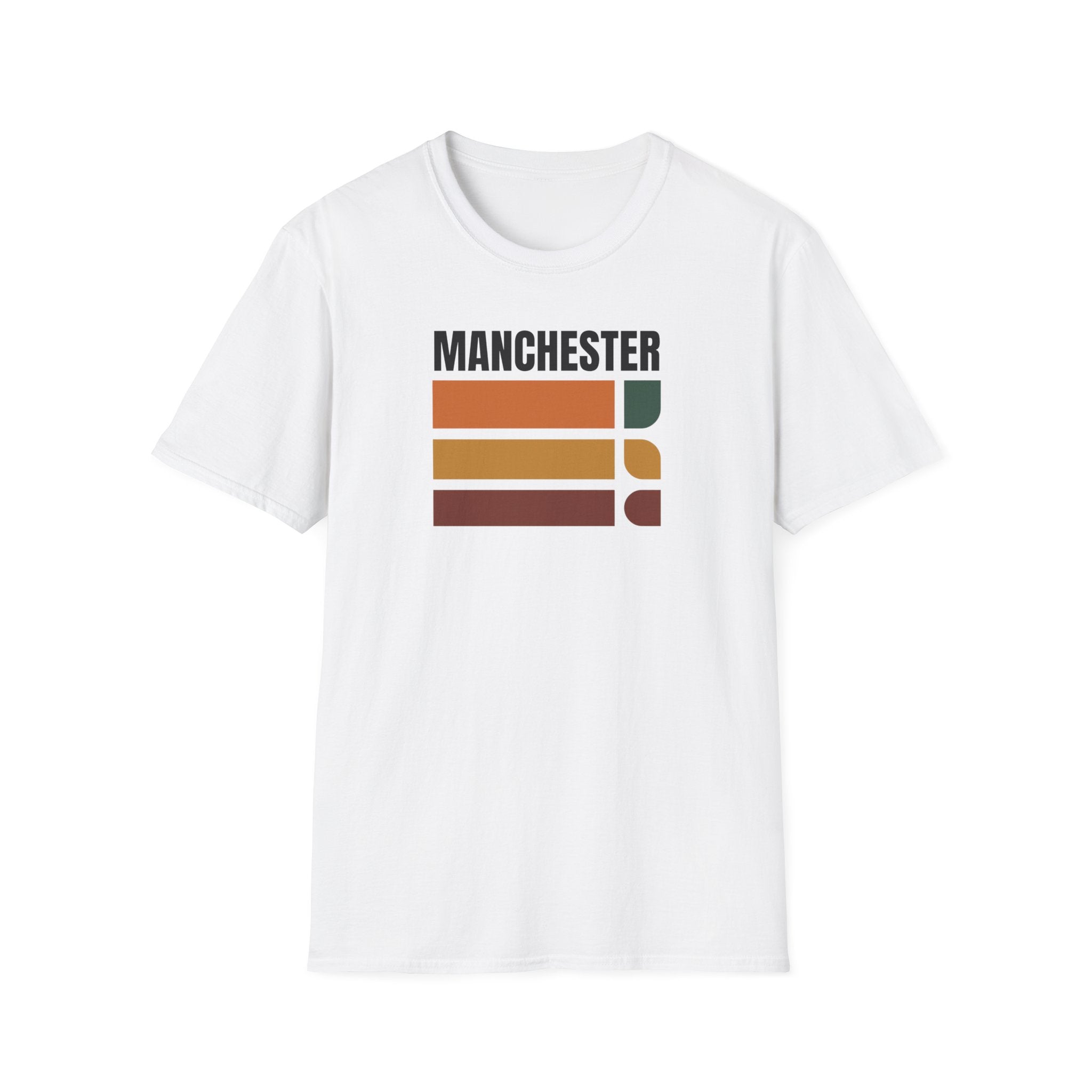 Manchester Retro Stripes T-Shirt | Vintage City Graphic