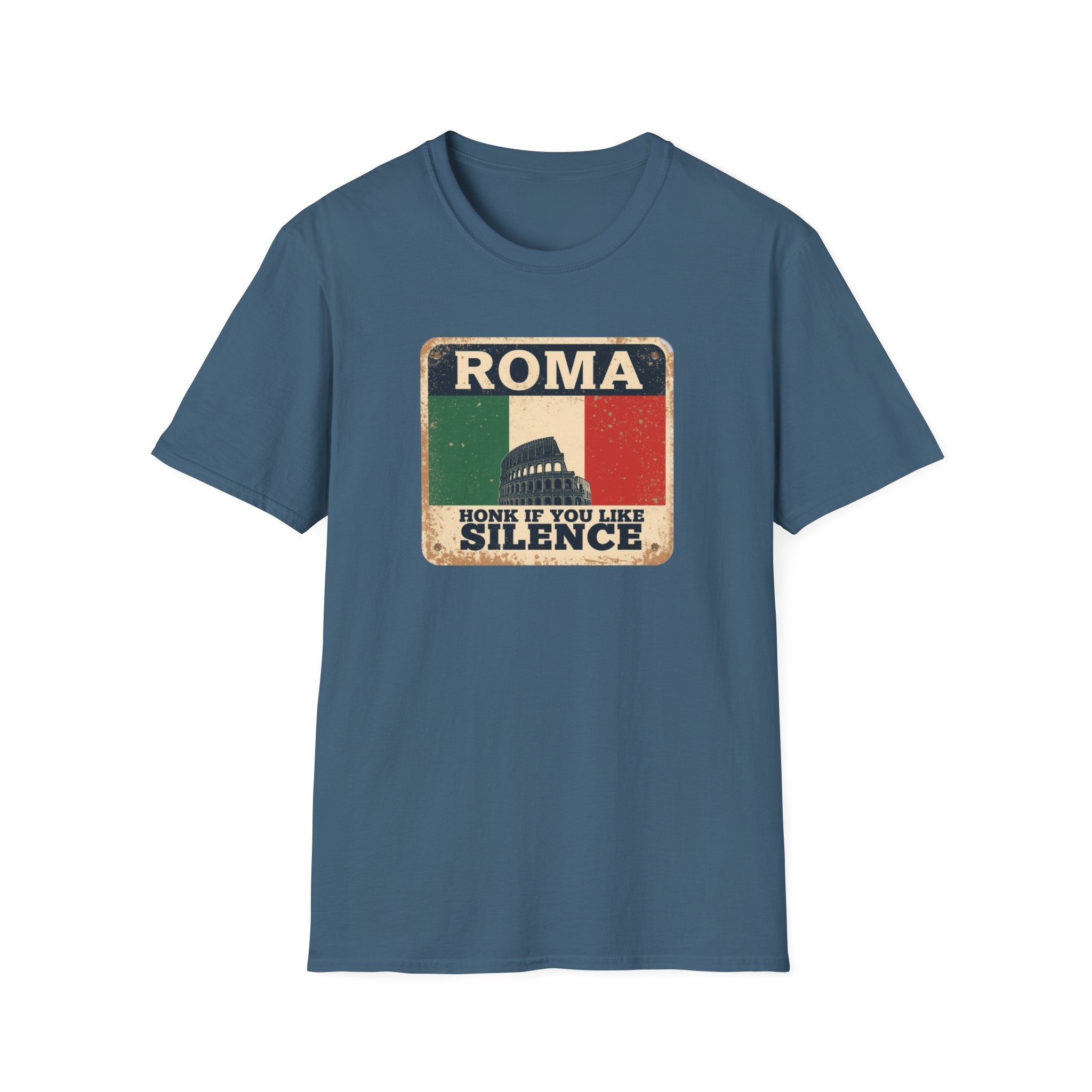 Roma Vintage Italy T-Shirt — "Honk If You Like Silence" Retro Rome Tee