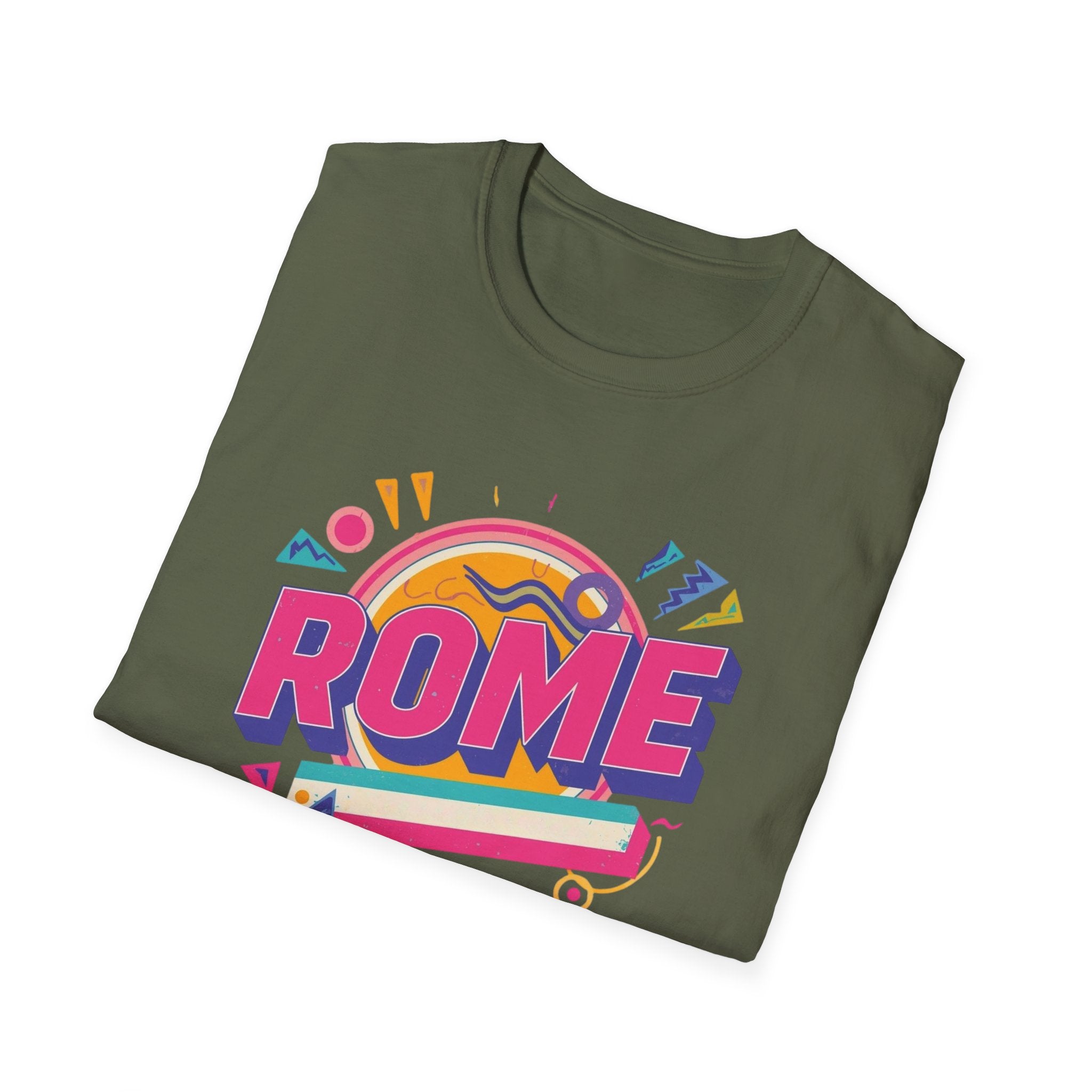 Rome Retro Graphic T-Shirt — Colorful Travel Tee