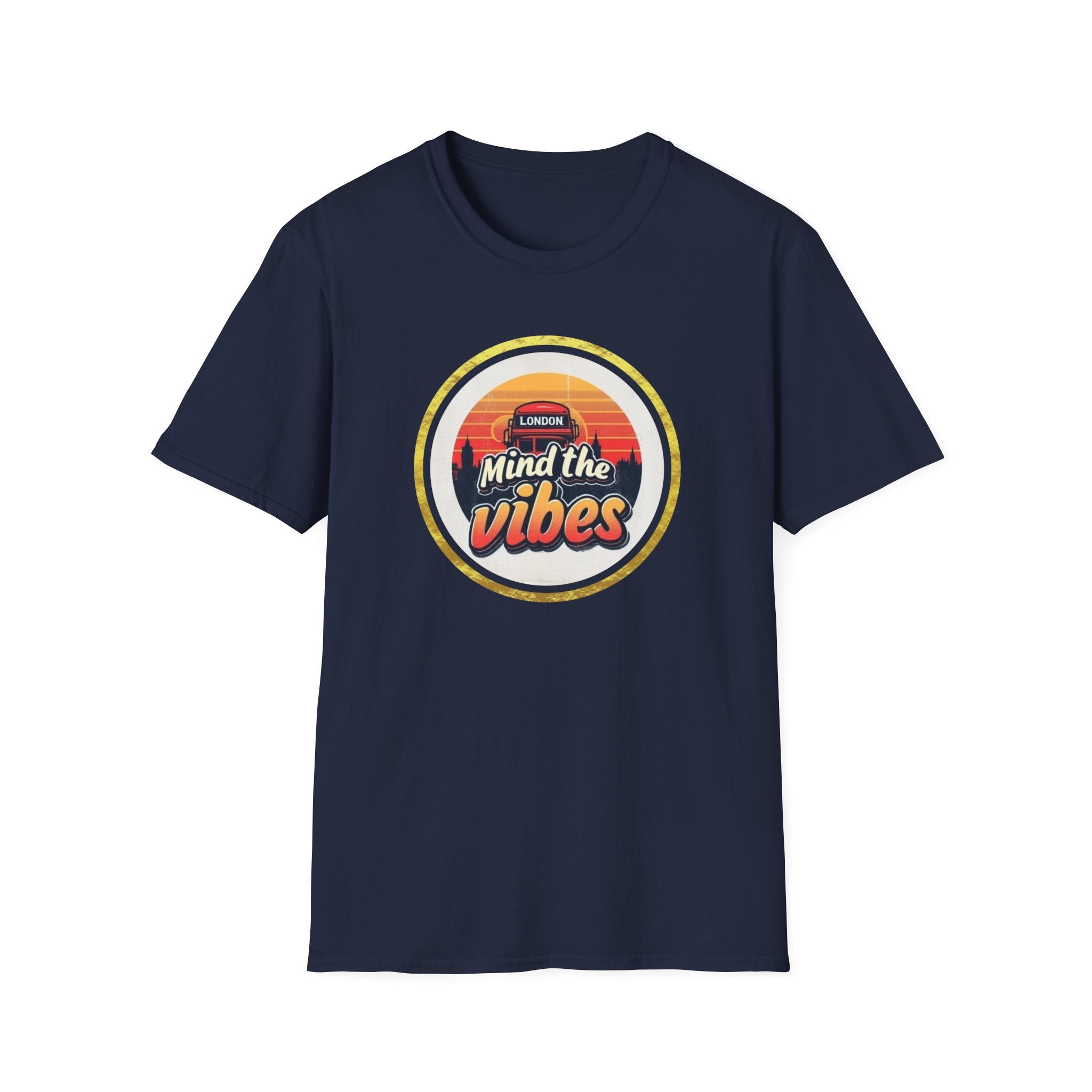 Mind the Vibes T-Shirt — Retro Sunset Graphic Tee